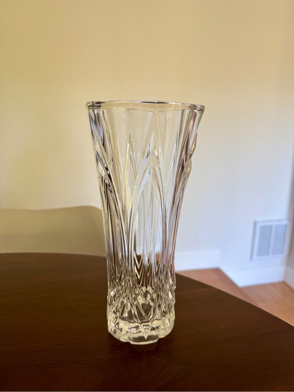 Vintage French Cristal d'Arques lead crystal vase